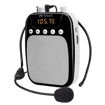 Retekess TR623 음성 증폭기 마이크 헤드셋 10W 1800mAh 충전식 휴대용 PA 시스템 스피커 올인원 녹음 AUX 교사용 FM 라디, 단일옵션