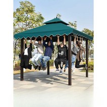 파고라 야외정자 데크 펜션 전원주택 야외, 6x6미터 대담한 스타일(주위 천 포함) 기둥 10CM