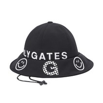 파리게이츠 여성 와펜 자수 버킷햇 521B3CP657 화이트 1개, 블랙