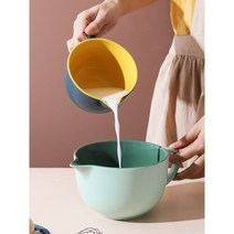 도자기저그 베이킹 대용량 세라믹 그릇 오브제 밀크 믹싱, 소형 아보카도 컬러 500ml
