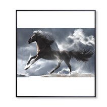 말 그림 액자 야생마 프레임 포함 40cm*40cm/60cm*60cm, 3번, 블랙