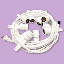 화이트 캠핑 줄조명 오징어등 파티라이트 스트링라이트 카페 인테리어 5M 6M 10M 16M 20M, 16M 15구, LED 8W(전구색포함)