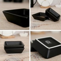 양식 업소용 고온소성 도자기 사각잼그릇 사각종지, 상세페이지 참조