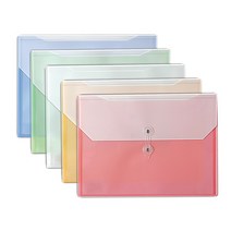 문화산업더블포켓 봉투홀더 가로형F595-7(10매입), 청색