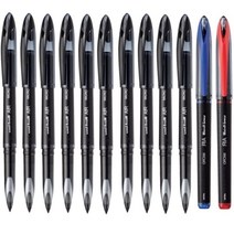 유니볼 에어 UBA-188-M AIR 수성 혼합색상 12자루, UB-188-M x 12개(흑10청1적1)