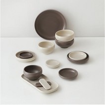 메이 2인 14P 무광 신혼부부 그릇 세트 식기 세트, 크림