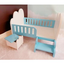 아이돌인형옷 15cm 20cm 인형 구름 침대 침구, 블루 구름 침대 3종 세트