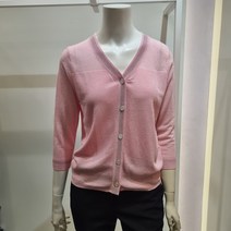 올리비아로렌 [백화점 인기상품] 다양한 활용하기 좋은 메탈라인 배색 포인트 7부소매 여성가디건 VOBBC3M4321