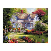 아이러브페인팅 DIY 보석 십자수 숲속 저택, 혼합색상, 1개