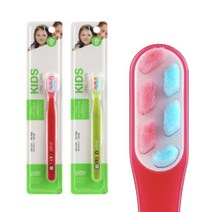 리앤코 소프트칫솔 키즈 어린이칫솔 2개 1세트, 어린이 칫솔 핑크1+그린1개