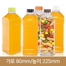 페트병 플라스틱병 사각쥬스페트 1L (A) 35파이, 밤색, 1개