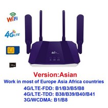 B818 CAT4 모뎀 Sim 카드 슬롯이있는 4g Wifi 라우터 무선 네트워크 LTE 모바일 핫스팟 GSM 300Mbps 액세스 포인트 외부 안테나
