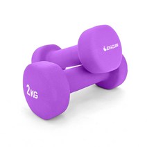 미용아령 네오프렌 2kg 2개 퍼플 에어로빅 아령 덤벨