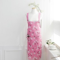 해피툴 하얀꽃 핑크롱앞치마, 단품