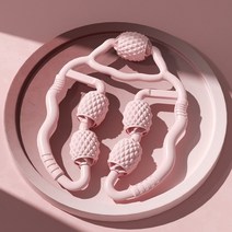 공기압다리마사지기 마사지기 다리꾹 허벅지사지압박순환장치 다리 족저근막염마사지 마사지 반지 송아지 얇은 다리 운동기구 거품 샤프트 롤러 근육 이완기 손 다리 롤러 피트니스 체육관, 올 핑크