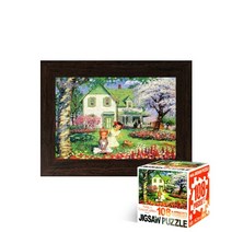 퍼즐피플 빨강머리앤 108피스 직소퍼즐 모음, 미니큐브 꽃나들이 108P 액자포함(108피스자체제작월넛), 108p