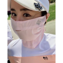 여성 쿨 자외선차단 H2 골프마스크, 화이트
