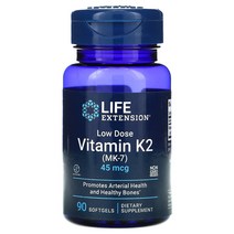 Life Extension 저선량 비타민 K2 (MK 7) 45 mcg 소프트젤 90정 2팩