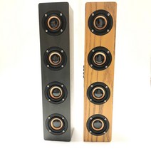 자작스피커 우드 나무 인테리어 newretro 사운드 바 스테레오 서라운드 사운드 고출력 4 스피커 중량 초과 서브 우퍼 고용량 홈 시어터 카드 라디오, s6 오렌지