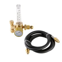 아르곤 CO2 가스 압력 조절기 게이지 미그 티그 유량계 용접 감속기, 01 Set, 1Set