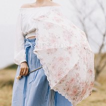 kirahosi 지에스 5 자외선차단 양산 예쁜 프릴 플라워 레이스 양산 152 Bu9439