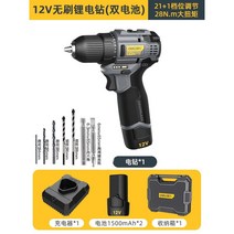 강력한 도구 더블 리튬 전기 드릴, 브러시리스 모터  28N.m 12V 1500mAh 듀얼