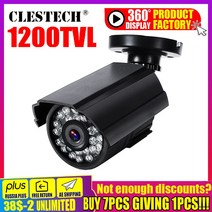 CCTV 1200TVL HD 미니 Cctv 카메라 야외 방수 IP66 IR 나이트 비전 컬러 아날로그 모니터링 보안 브래킷, 01 800TVL_01 PAL_04 8mm