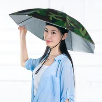 방수 그늘막 휴대용 비 우산 모자 위장 접이식 야외 태양 그늘 방수 캠핑 낚시 쓰고 있죠 헤드, 한개옵션0
