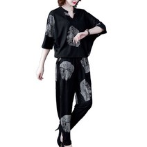 여성 봄 여름 캐주얼세트 엄마옷 중년맘 4050대 빅사이즈 투피스 ~5XL까지