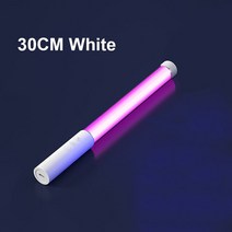 조도계 조도측정기 휘도계 디지털조도계 LED 채우기 라이트 사진 조명 스틱 RGB 램프 휴대용 충전 Selfie, 01 30CM White