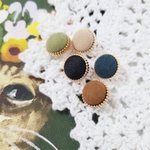 귀여운 플란넬의 12.5mm 2개set 단추, 블랙