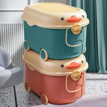 꼬꼬 블럭 장난감정리함 바퀴달린 이동식 다용도 미니카 레고 정리보관함 수납박스 바스켓, 꼬꼬 블럭 장난감정리함(다크민트)
