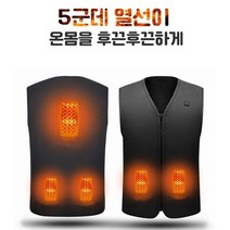 스마트 USB 발열조끼 남녀공용 겨울 방한 온열 조끼 보조배터리 충전 네오플렌 물세탁