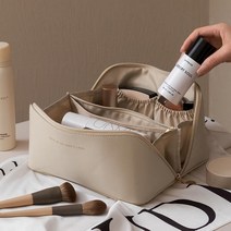 로즈소녀하우스 여행용 화장품 파우치 대용량 메이크업 가방, 화장품가방 2단 인디핑크