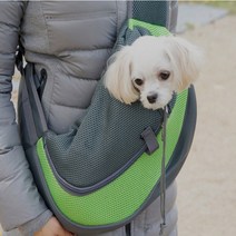 제이와이홀딩스 강아지 산책 이동가방 애견 크로스 슬링백, 블루