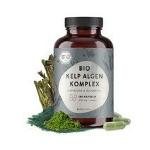 클로렐라 스피루리나 함유 bionutra® 다시마 복합 캡슐 유기농(180 x 700mg) 독일산 6개월 팩 비건 첨가물 없음