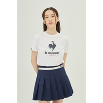 [르꼬끄]레귤러핏 앞 빅 로고 반팔QO123TRS12화이트OWT