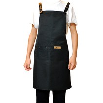 카페 데님 심플 앞치마, 3개, 블랙