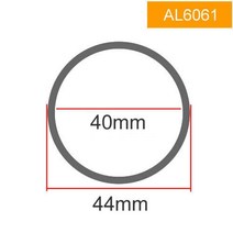 알루미늄 원형 튜브 6061 외경 44mm 내부 33-40mm 벽 2mm-5.5mm 하드 스트레이트 이음매 파이프 얇은 두꺼, 01 OD44 ID40_01 245mm