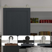 댐퍼형 슬라이딩도어 설치 행거 마구간 레일 미닫이문 행거레일부속 소프트클로징 B05, B05 행거레일부속 (화이트), 2M, 35~40MM