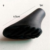 1pc 내구성 블랙 고무 트레킹 폴 프로텍터 조절 가능한 텔레스코픽 워킹 스틱 헤드 폴 교체 하이킹 액세서리, 스타일 9