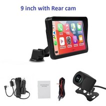터치스크린 모니터 자동차 트럭 rv 범용 터치 컨트롤 carplay 에 대한 9 인치 7 인치 디스플레이 휴대용 무선 carplay 탐색 안드로이드 자동, 9 리어 온