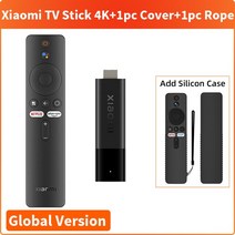 Xiaomi-글로벌 버전 TV 스틱 4K 안드로이드 11 돌비 DTS HD 듀얼 디코딩 2GB RAM 8GB ROM Wifi 구글 어시스턴트 넷플릭스, [04] EU Plug, [02] Add Black Cover