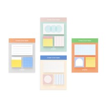 [그린디자인웍스공장] 3 point sticky memo (점착식메모지 포스트잇), Milk tea