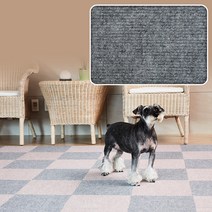 펫아미고 타일식 흡착 애견매트 1매 [비발수] 슬개골 탈구 예방, 그레이