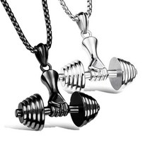 미스터 올림피아 헬스 덤벨 펜던트 써지컬스틸 남자 목걸이
