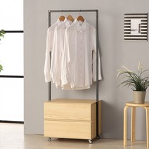 가구샘 내츄럴 600 2단 이동식 수납형행거 B2667 수도권무료배송, 상세페이지 참조