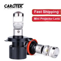 캠핑 Carlitek 미니 프로젝터 렌즈 LED H4 H7 자동차 헤드 라이트 키트 H11 H8 HB3 9005 HB4 9006 Motocycle 안개 조명 빔 6000K 12V, [01] Left-Hand Drive, [06] H4/9003/HB2 안녕하세요/소호