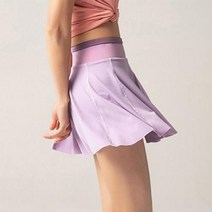 테니스연습기 테니스볼머신 테니스용품 여성 스포츠 테니스 스커트 골프 피트니스 반바지 하이 웨이스트 운동 달리, Purple Pink+XXL