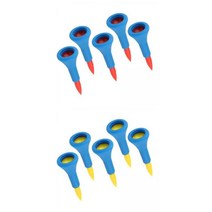 5x 운전 고무 골프 티 홀더 연습 홈 야외 훈련 레드+5x 운전 고무 골프 티 홀더 연습 홈 야외 훈련 노란색, 레드+옐로우